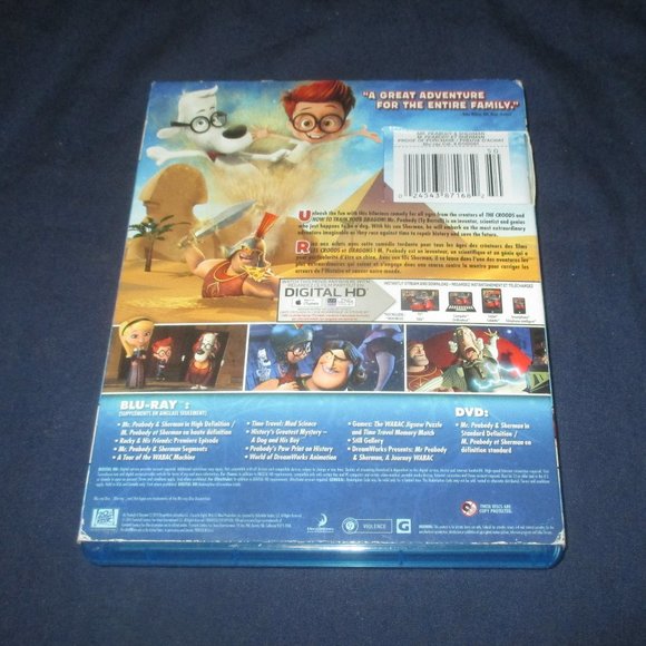 Mr. Peabody And Sherman (Blu-ray/DVD, 2014, 2-Disc Set) w/ slip cover - Picture 2 of 5
